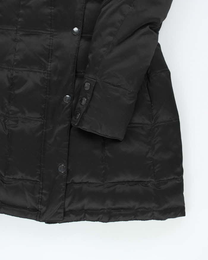 Vintage Y2k 00s DKNY Black Down Hooded Puffer Jacket - XS
