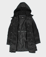 Vintage Y2k 00s DKNY Black Down Hooded Puffer Jacket - XS