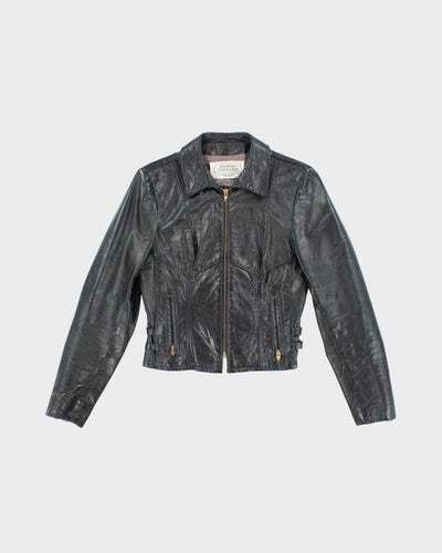 Vintage 80's Women's Jonathon Christopher Tapered Leather Biker Jacket - S