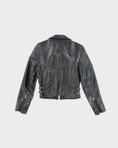 Vintage 80's Women's Jonathon Christopher Tapered Leather Biker Jacket - S