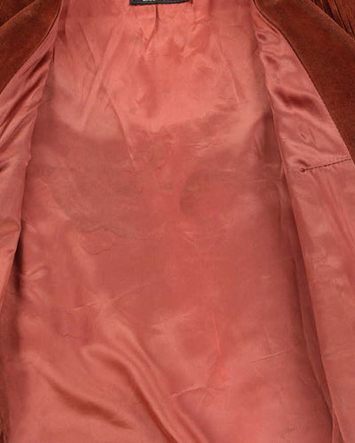 Vintage 80's Winnipeg Leather Fringe Button Up Suede Jacket - M