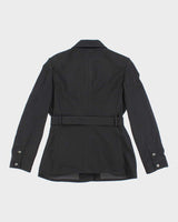 Vintage 90's Women's Iceberg Button Up Wool Blend Belted Jacket - M