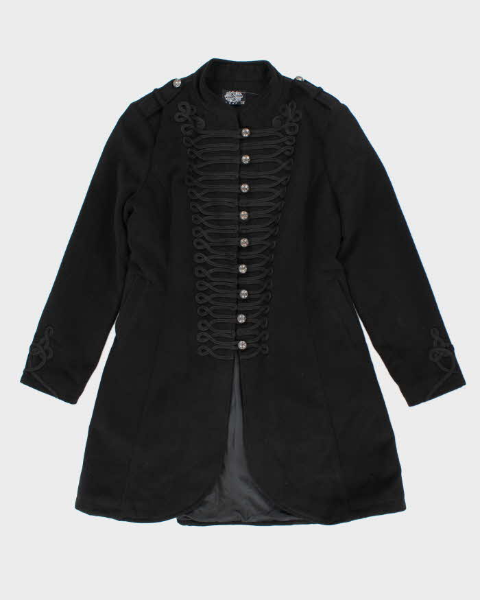Vintage Hearts &amp; Roses Military Style Jacket - XL