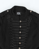 Vintage Hearts &amp; Roses Military Style Jacket - XL