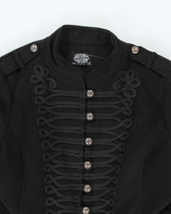 Vintage Hearts &amp; Roses Military Style Jacket - XL