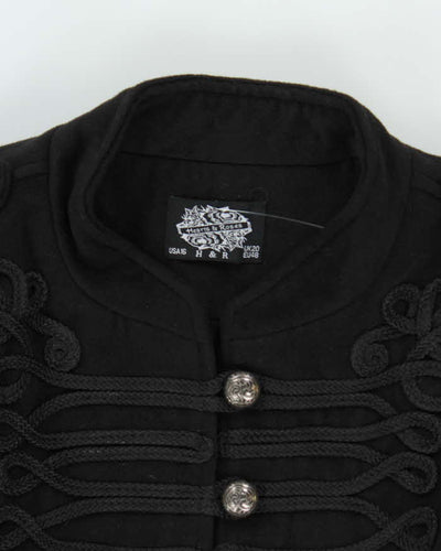 Vintage Hearts & Roses Military Style Jacket - XL