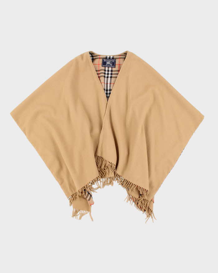 Vintage Burberrys Lambswool Cape - O/S