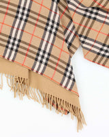 Vintage Burberrys Lambswool Cape - O/S
