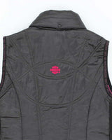 Vintage Women's Y2K Harley Davidson Insulated Puffer Gilet - S