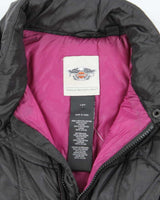 Vintage Women's Y2K Harley Davidson Insulated Puffer Gilet - S