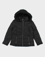 Vintage 2000's Women's DKNY Fur Hood Puffer Jacket - L