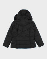 Vintage 2000's Women's DKNY Fur Hood Puffer Jacket - L