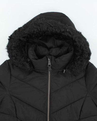 Vintage 2000's Women's DKNY Fur Hood Puffer Jacket - L