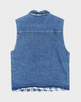 Vintage 80s Guess Jeans Workwear Sleeveless Denim Vest - M