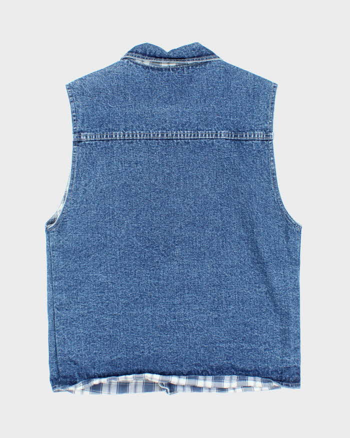 Vintage 80s Guess Jeans Workwear Sleeveless Denim Vest - M