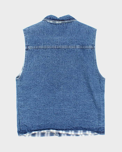 Vintage 80s Guess Jeans Workwear Sleeveless Denim Vest - M