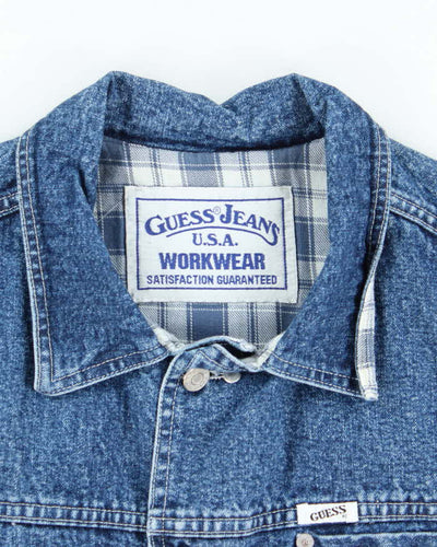 Vintage 80s Guess Jeans Workwear Sleeveless Denim Vest - M