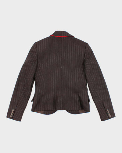 Vintage Adrienne Vittadini Wool Blend Pin Stripe Blazer - M