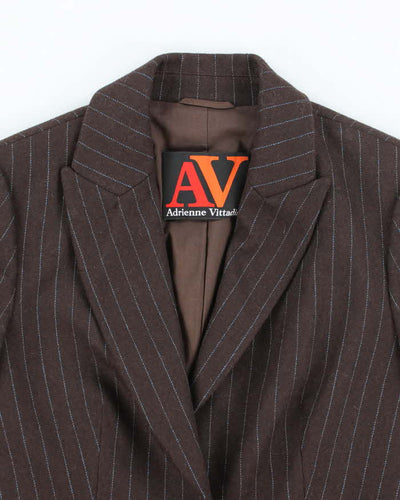 Vintage Adrienne Vittadini Wool Blend Pin Stripe Blazer - M