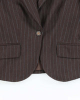 Vintage Adrienne Vittadini Wool Blend Pin Stripe Blazer - M