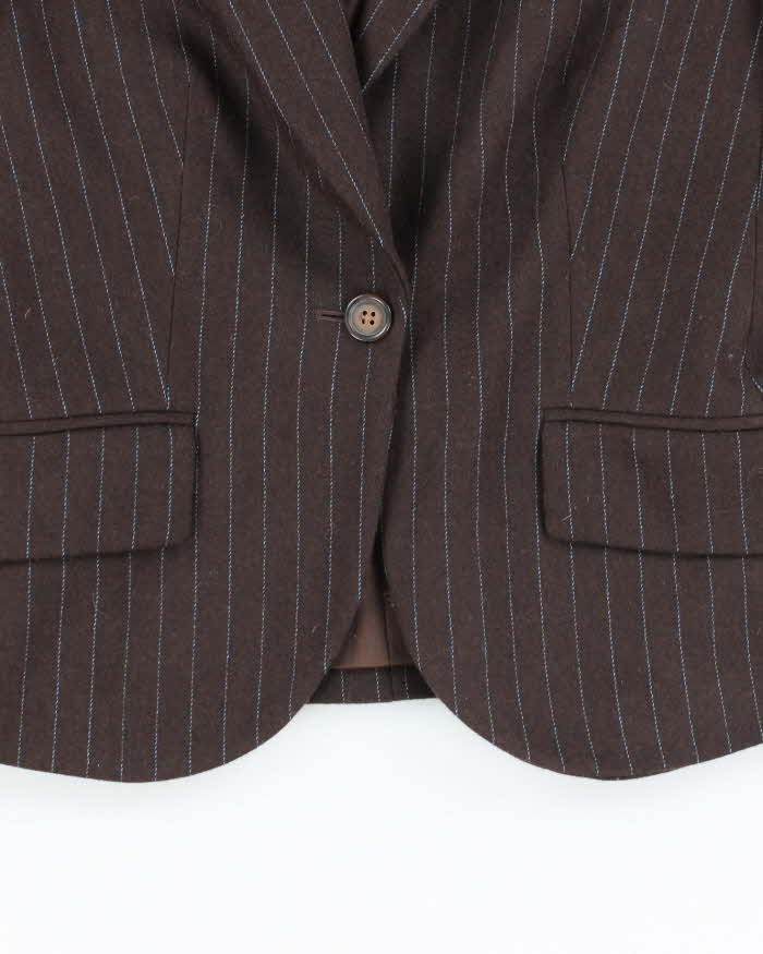 Vintage Adrienne Vittadini Wool Blend Pin Stripe Blazer - M