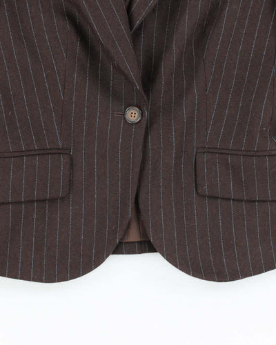 Vintage Adrienne Vittadini Wool Blend Pin Stripe Blazer - M