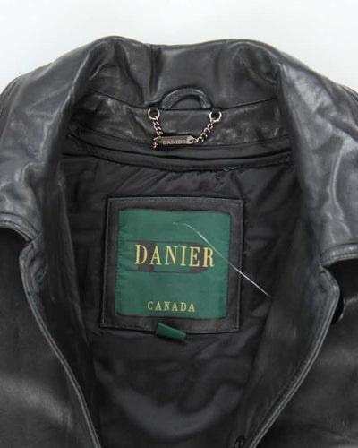 Vintage Danier Long Leather Jacket - XL