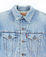 Vintage 80's Women's Levi's Orange Tab Light Wash Denim Jacket - S