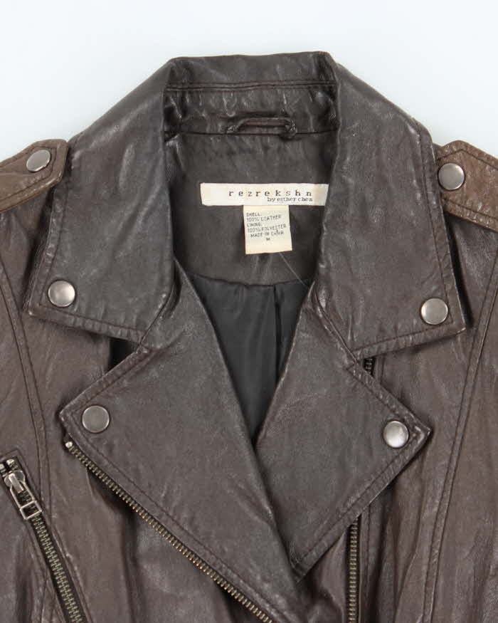 Vintage Rezrekshn Brown Leather Jacket - M