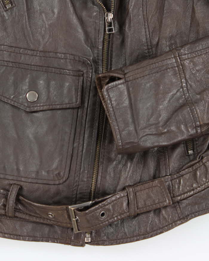 Vintage Rezrekshn Brown Leather Jacket - M