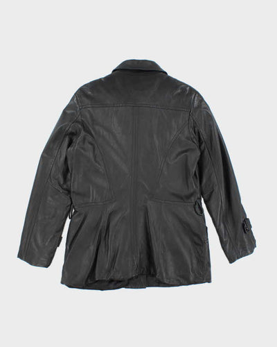 Vintage Danier Asymmetric Button-Up Leather Jacket - L