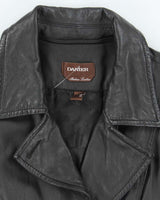 Vintage Danier Asymmetric Button-Up Leather Jacket - L