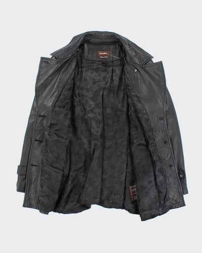 Vintage Danier Asymmetric Button-Up Leather Jacket - L