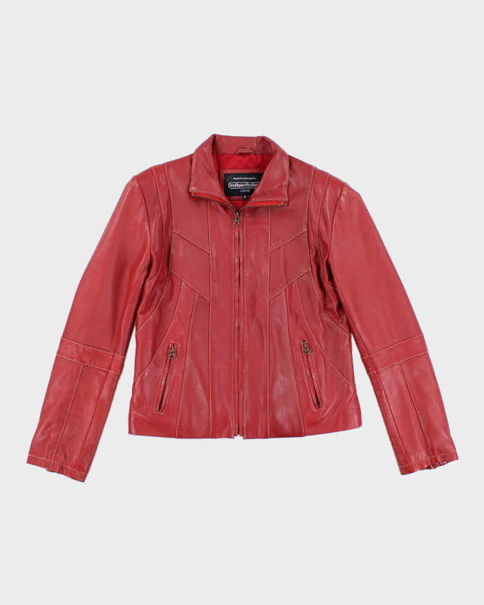 Vintage Boutique Of Leather Red Leather Jacket - M