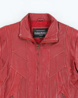 Vintage Boutique Of Leather Red Leather Jacket - M