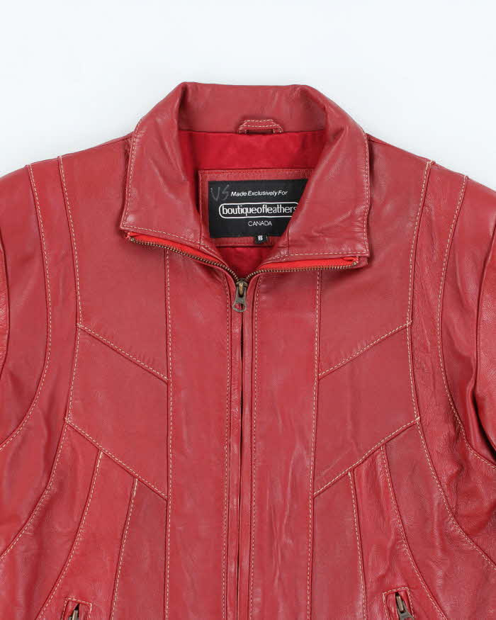 Vintage Boutique Of Leather Red Leather Jacket - M