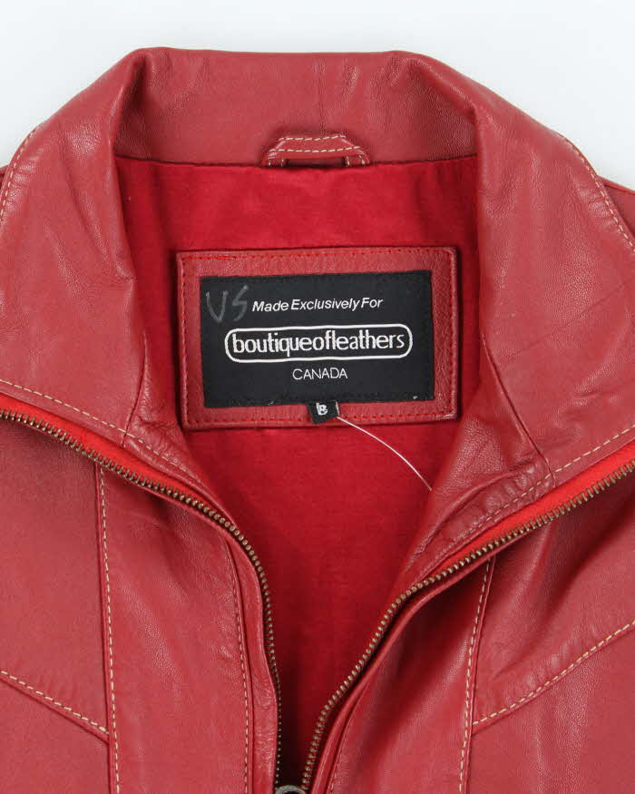 Vintage Boutique Of Leather Red Leather Jacket - M