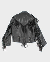 Vintage 80s Wilsons Fringe Leather Jacket - L