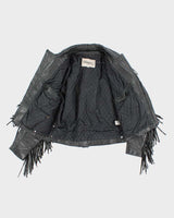 Vintage 80s Wilsons Fringe Leather Jacket - L