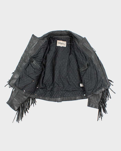 Vintage 80s Wilsons Fringe Leather Jacket - L