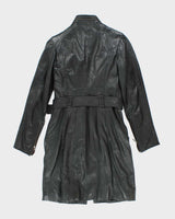Vintage Danier Long Zip-Up Belted Leather Jacket - XS
