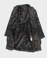 Vintage Danier Long Zip-Up Belted Leather Jacket - XS