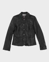 Vintage Danier Button-Up Lightweight Leather Jacket - M