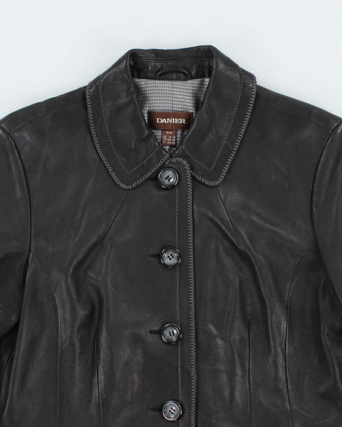Vintage Danier Button-Up Lightweight Leather Jacket - M