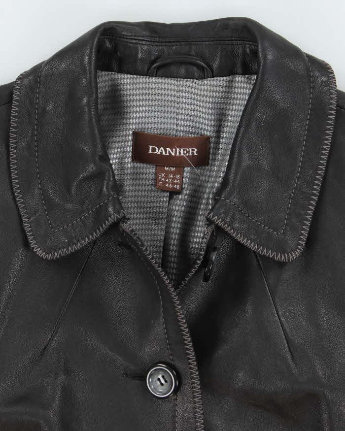 Vintage Danier Button-Up Lightweight Leather Jacket - M
