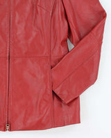 Vintage Danier Red Zip-Up Leather Jacket - L