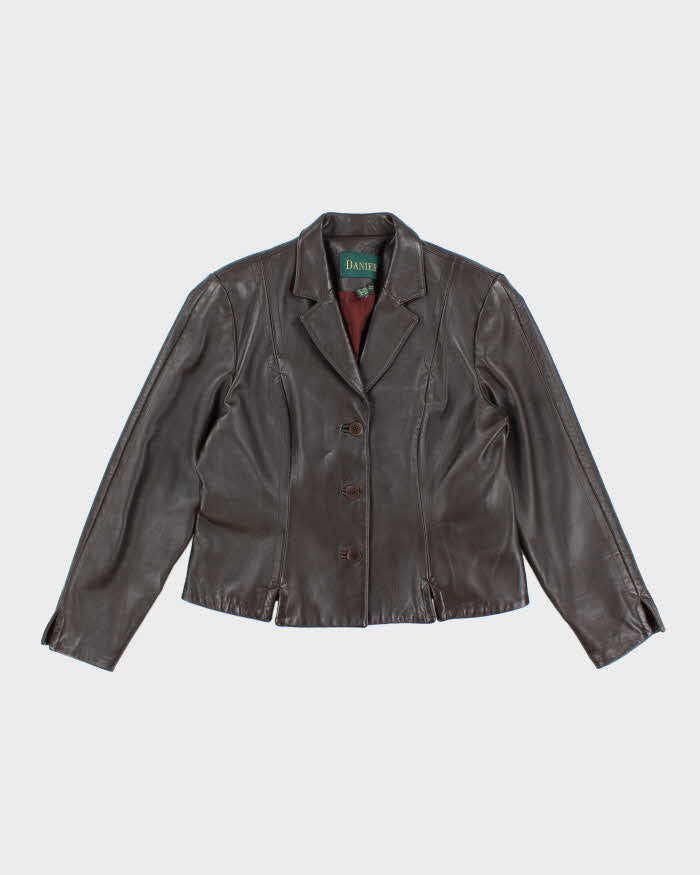 Vintage Danier Brown Leather Jacket - L
