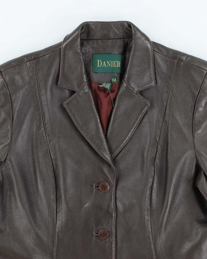 Vintage Danier Brown Leather Jacket - L