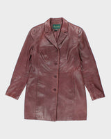 Vintage Y2k 00s Danier Long Leather Jacket - L