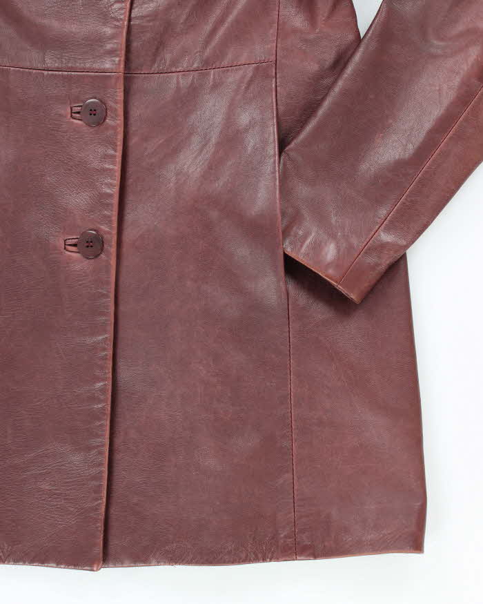 Vintage Y2k 00s Danier Long Leather Jacket - L
